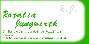 rozalia jungwirth business card